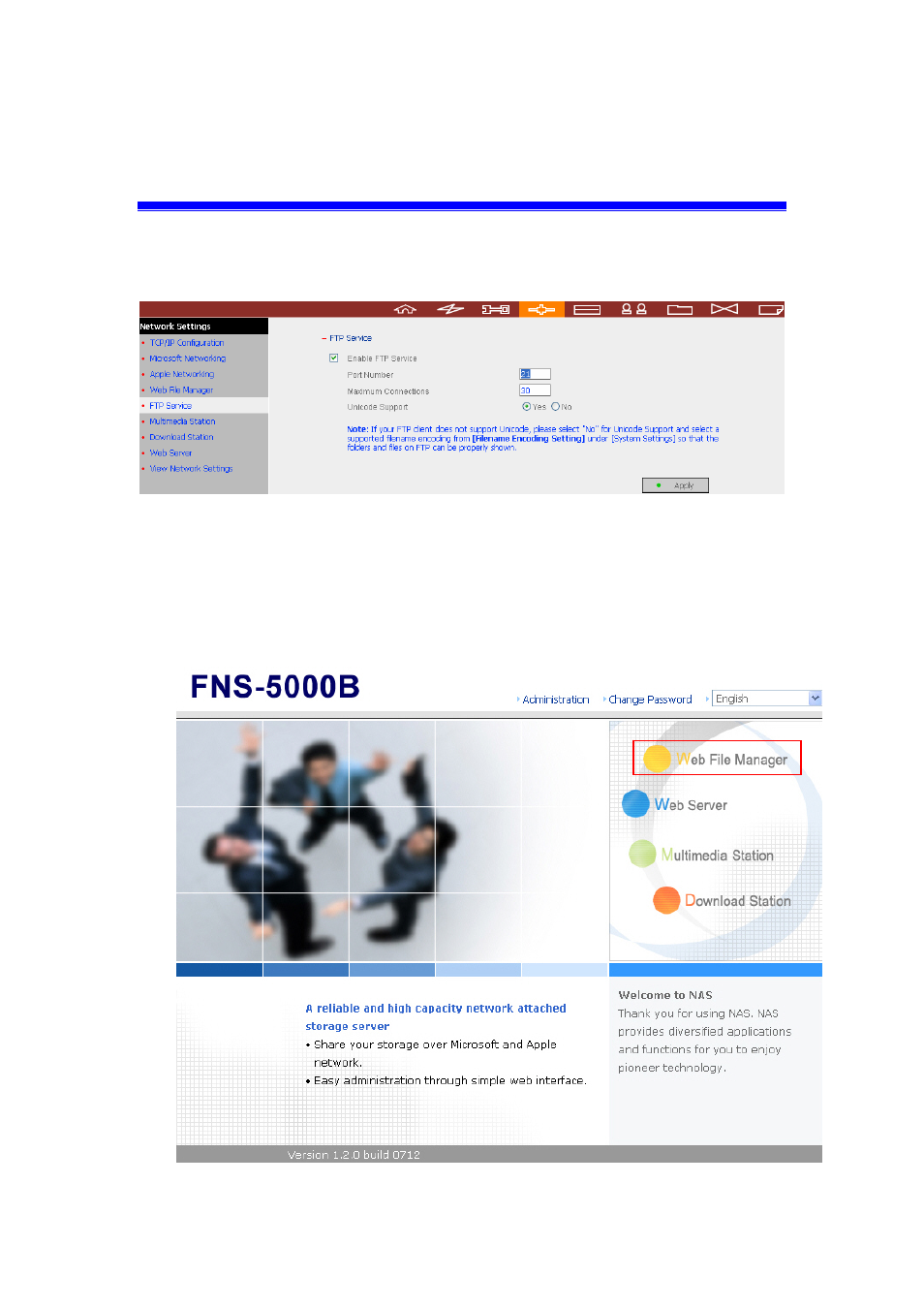 Ftp server | LevelOne 2-Bay SATA HDD w/ Gigabit Ethernet FNS-5000B User Manual | Page 94 / 108