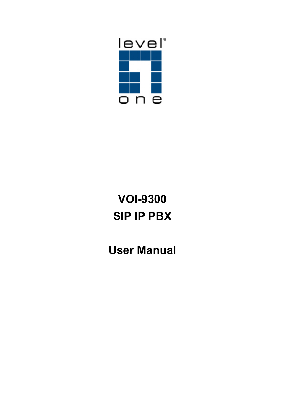 LevelOne SIP IP PBX VOI-9300 User Manual | 61 pages