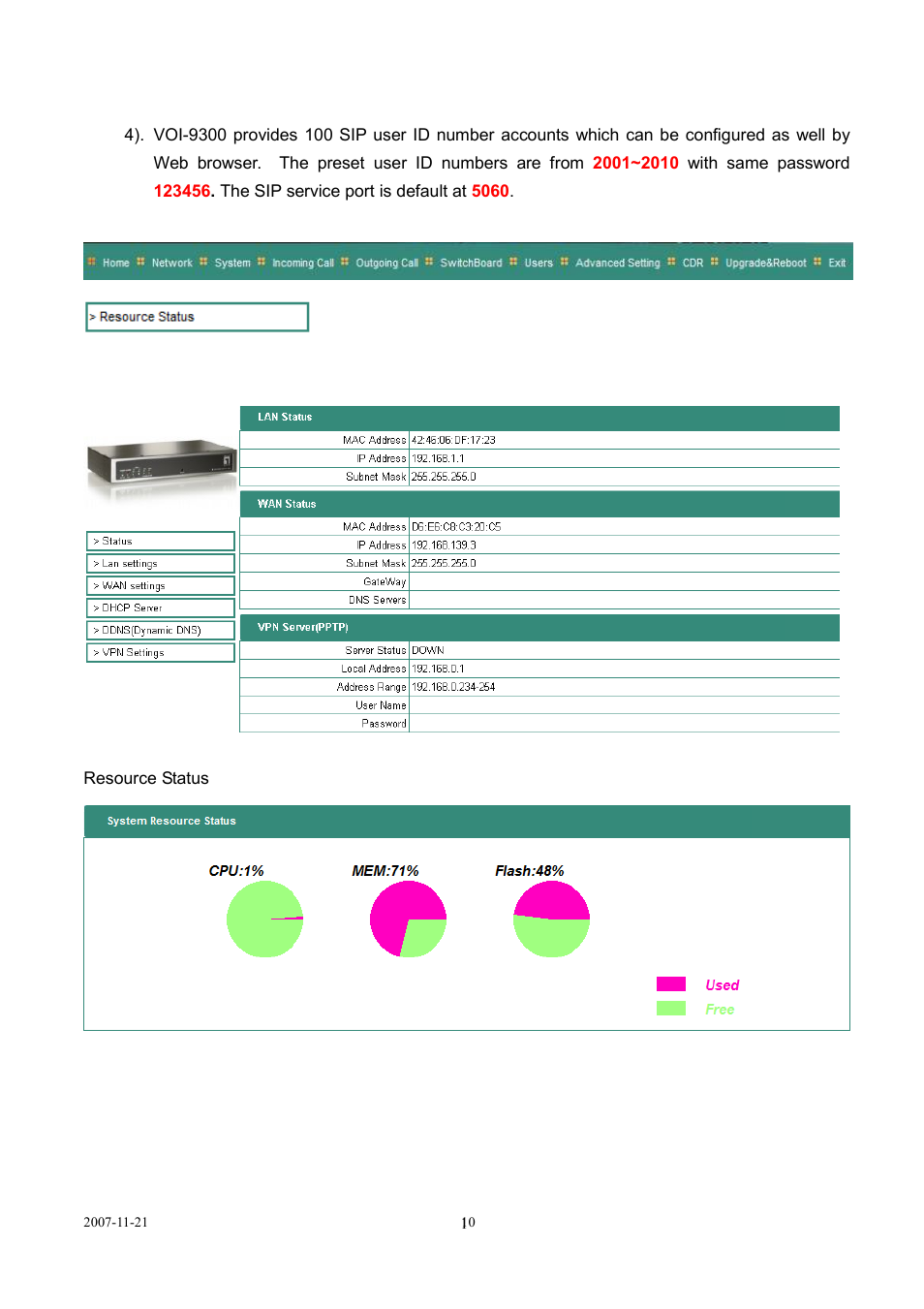 LevelOne SIP IP PBX VOI-9300 User Manual | Page 10 / 61