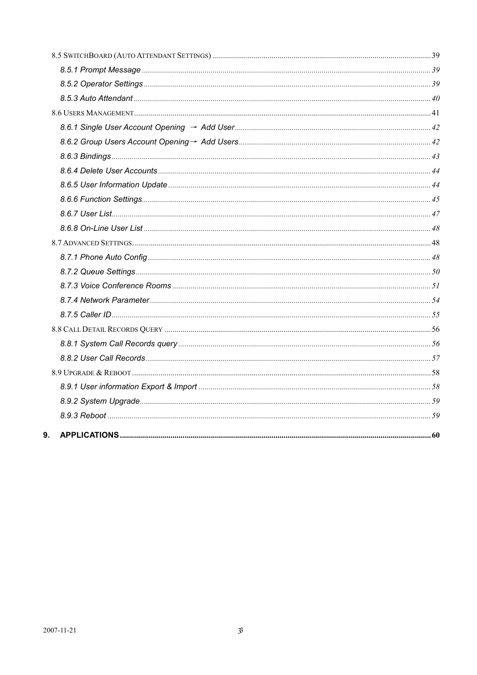 LevelOne SIP IP PBX VOI-9300 User Manual | Page 3 / 61