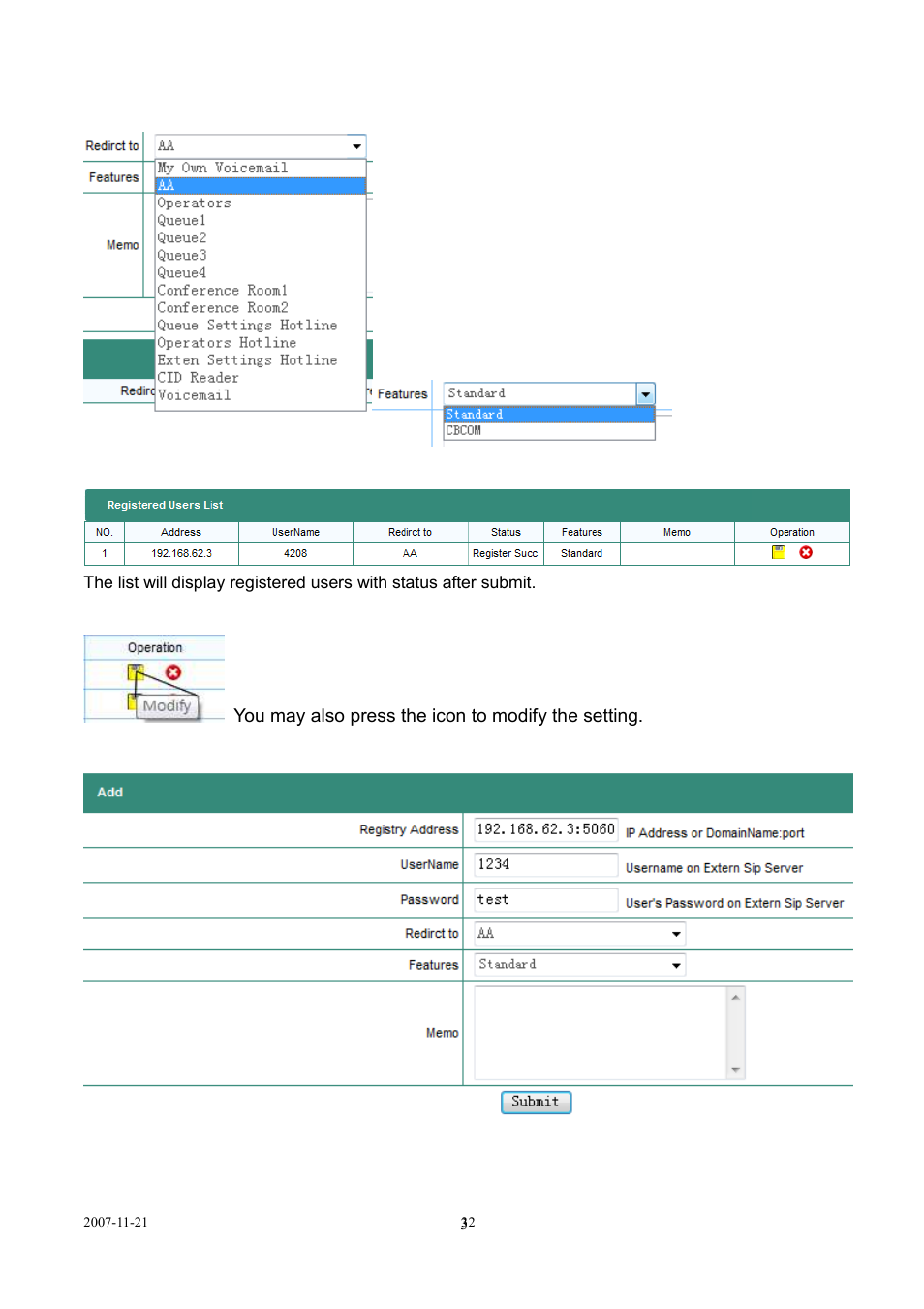 LevelOne SIP IP PBX VOI-9300 User Manual | Page 32 / 61