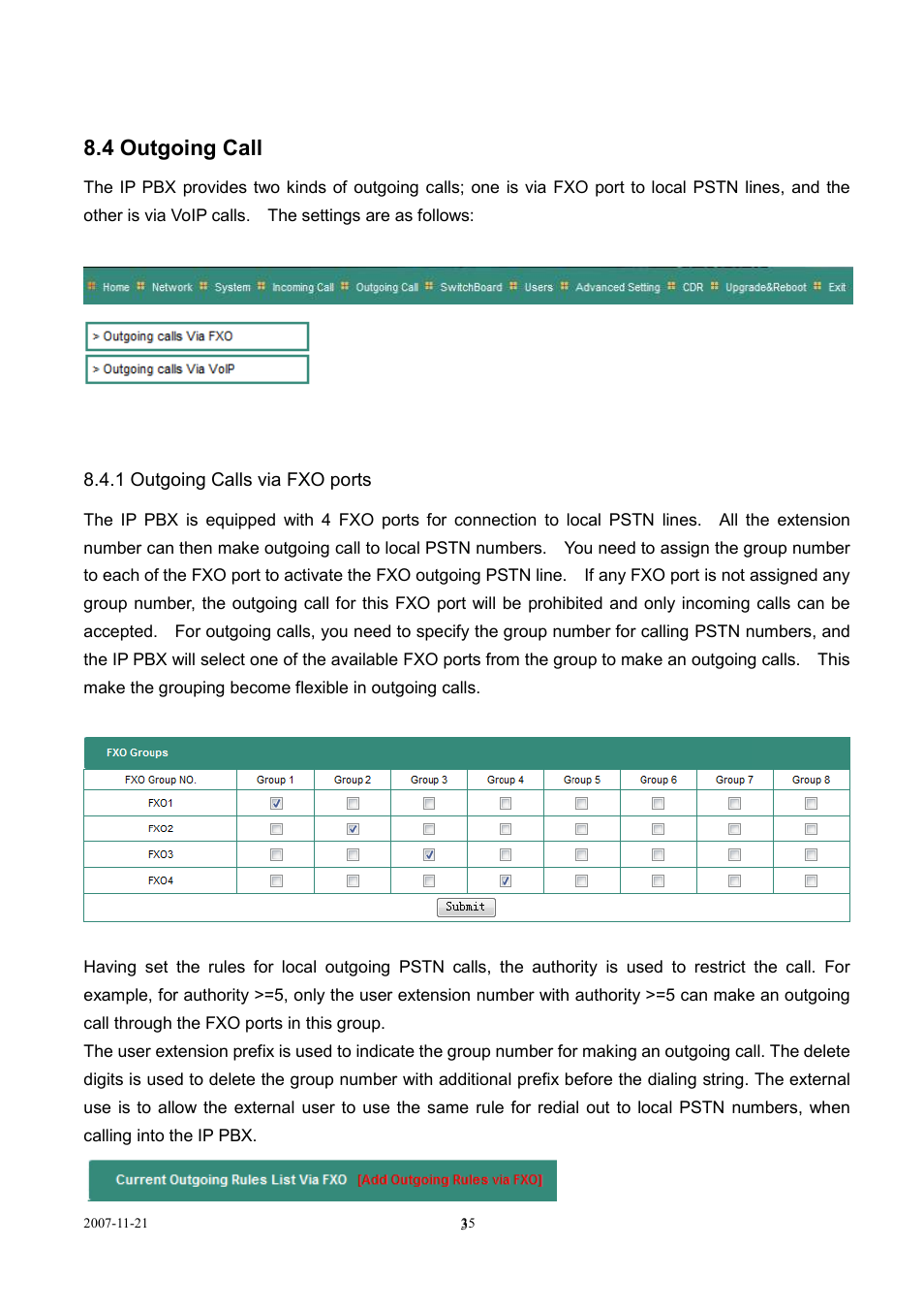 4 outgoing call | LevelOne SIP IP PBX VOI-9300 User Manual | Page 35 / 61