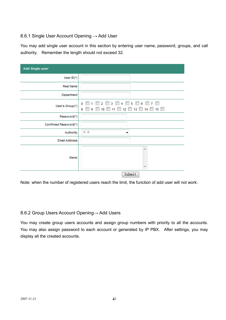 LevelOne SIP IP PBX VOI-9300 User Manual | Page 42 / 61