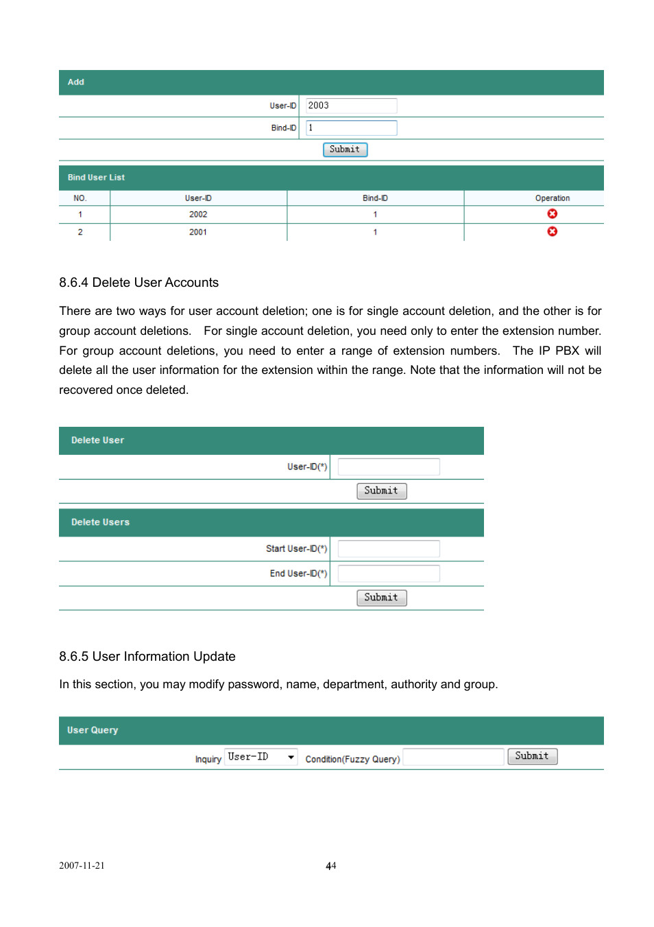 LevelOne SIP IP PBX VOI-9300 User Manual | Page 44 / 61