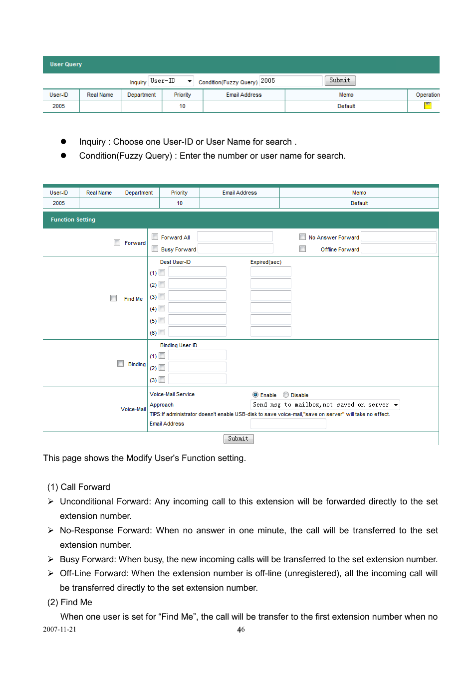 LevelOne SIP IP PBX VOI-9300 User Manual | Page 46 / 61