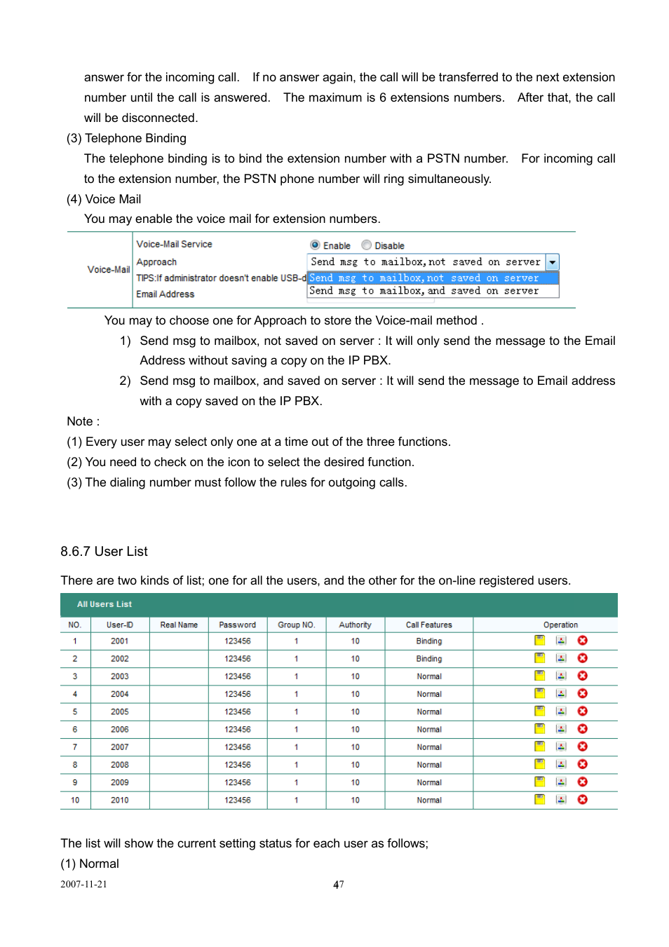 LevelOne SIP IP PBX VOI-9300 User Manual | Page 47 / 61