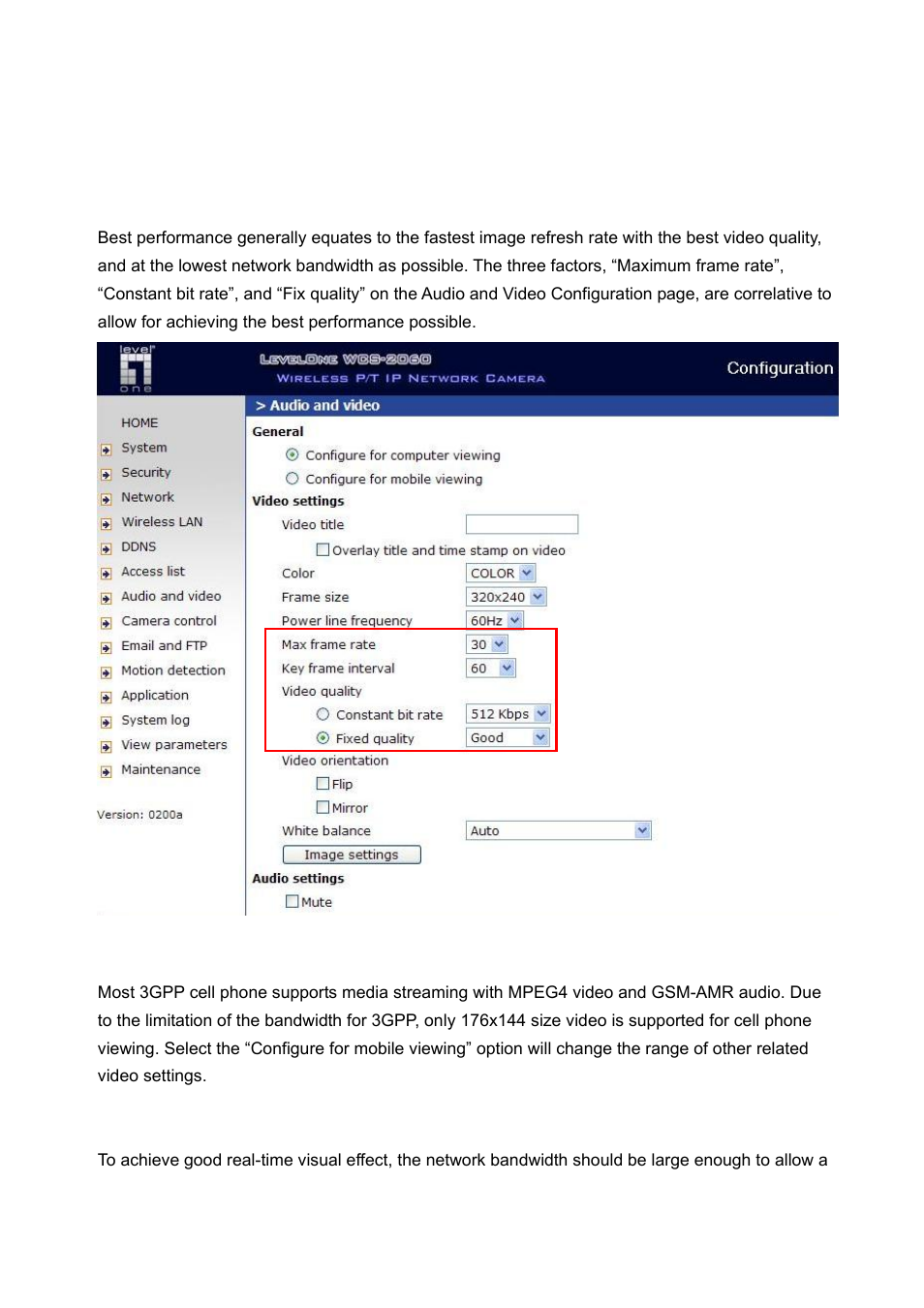 Fine-tuning for best performance | LevelOne FCS-1060 User Manual | Page 21 / 77