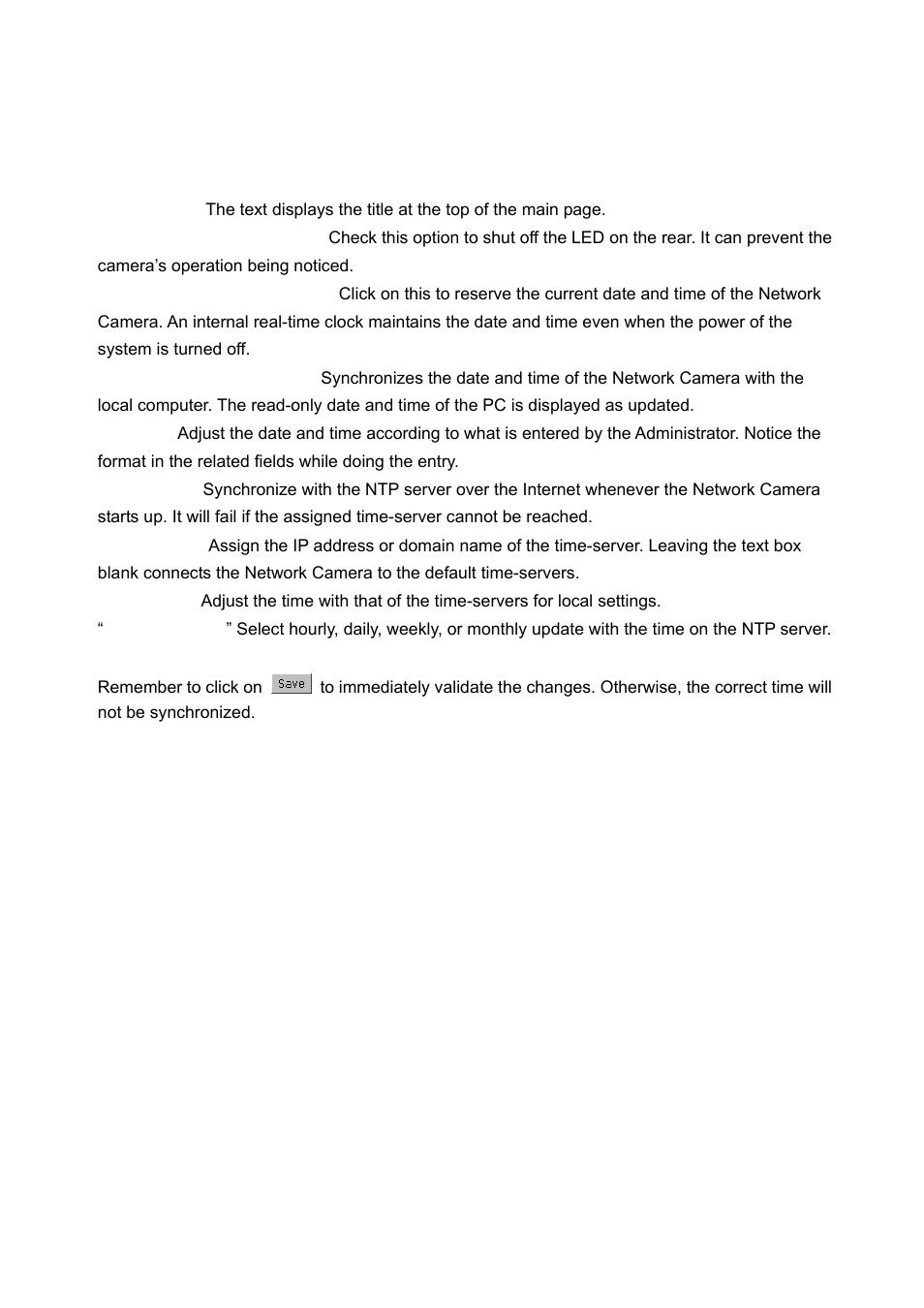 System parameters | LevelOne FCS-1060 User Manual | Page 27 / 77