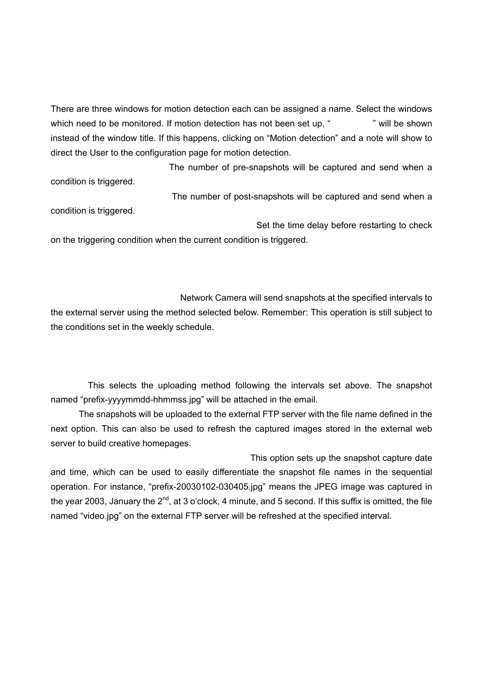 Send out the snapshot while motion detection, Sequential operation, Method for sending snapshot | LevelOne FCS-1060 User Manual | Page 44 / 77