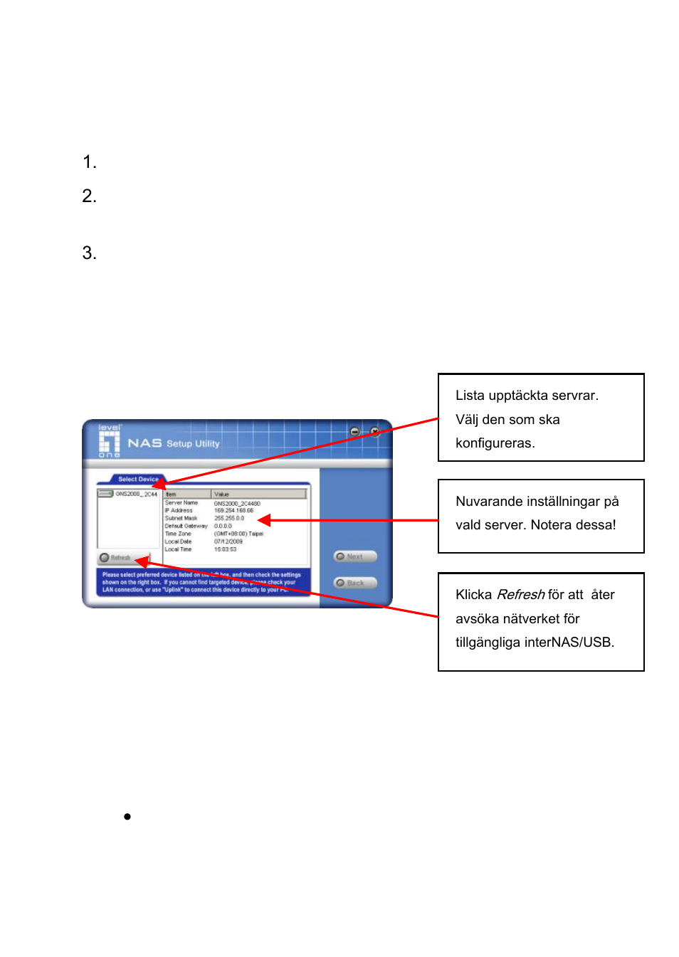 54 snabbinställning med nas wizard (guide) | LevelOne GNS-2000 User Manual | Page 55 / 123