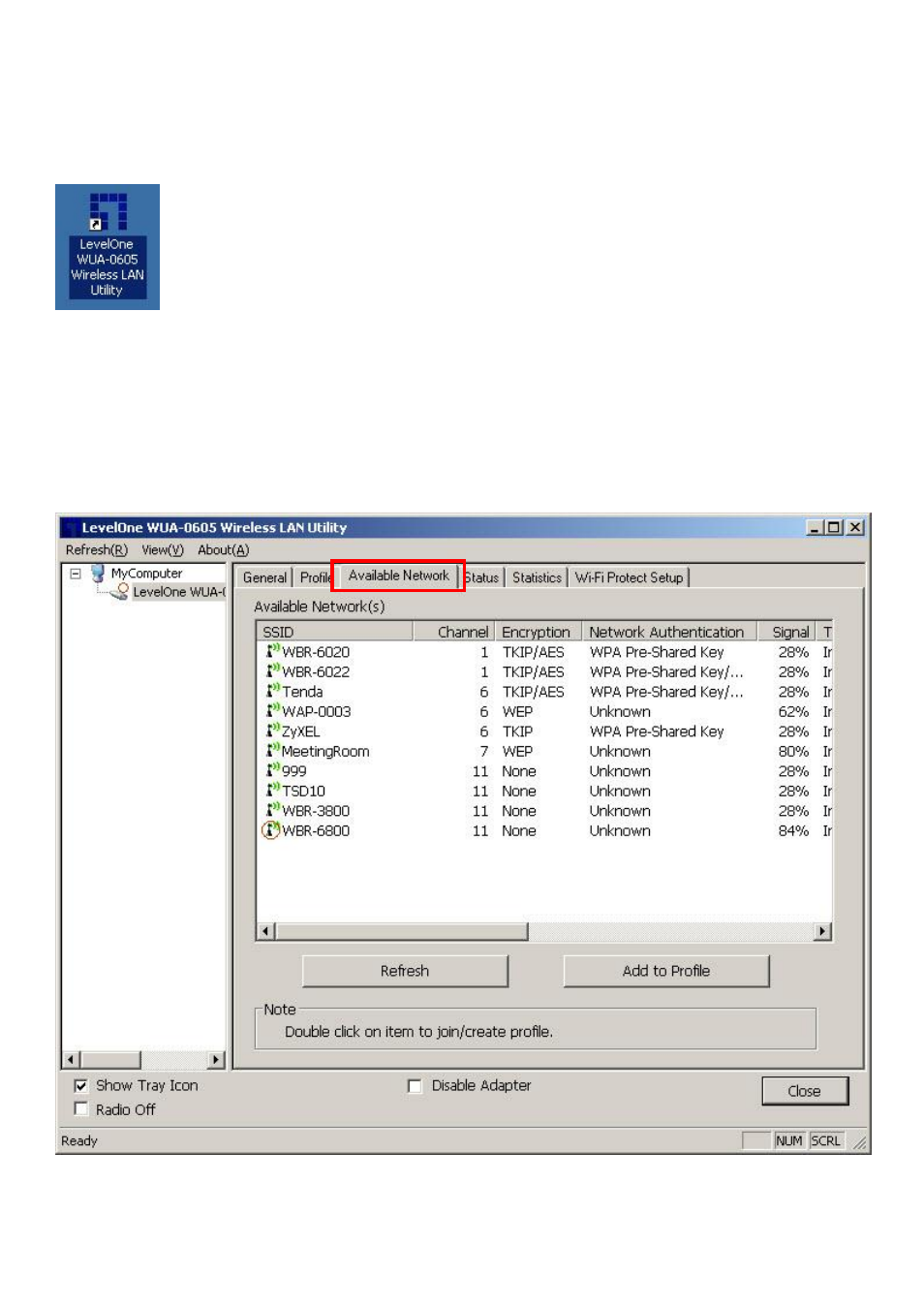 Making a basic wireless network connection | LevelOne WUA-0605 User Manual | Page 11 / 29