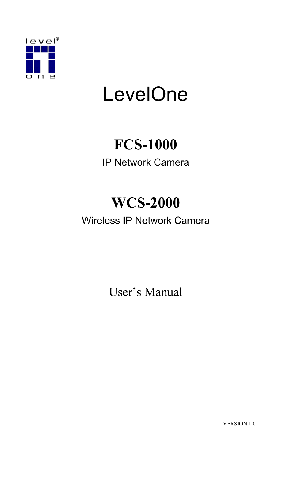 LevelOne WCS-2000 User Manual | 67 pages