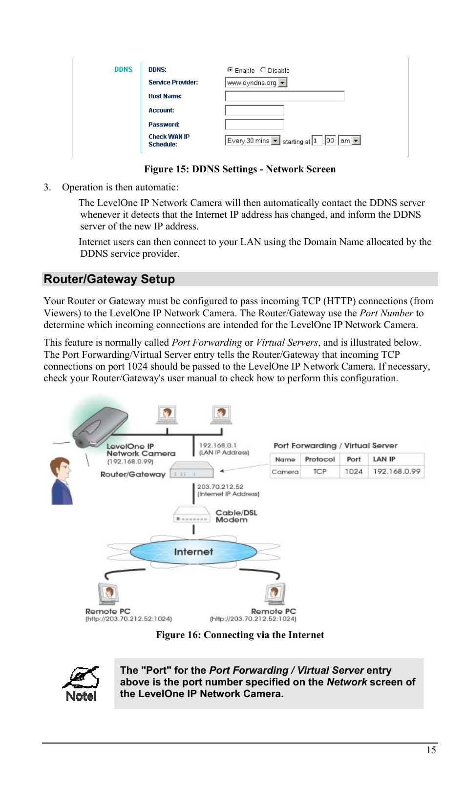 Router/gateway setup | LevelOne WCS-2000 User Manual | Page 18 / 67