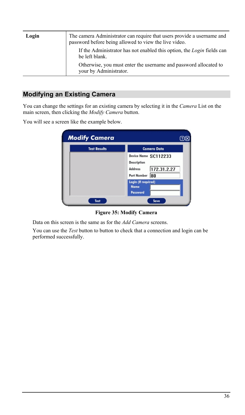 Modifying an existing camera | LevelOne WCS-2000 User Manual | Page 39 / 67