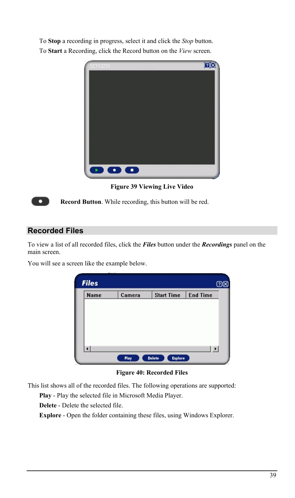 Recorded files | LevelOne WCS-2000 User Manual | Page 42 / 67