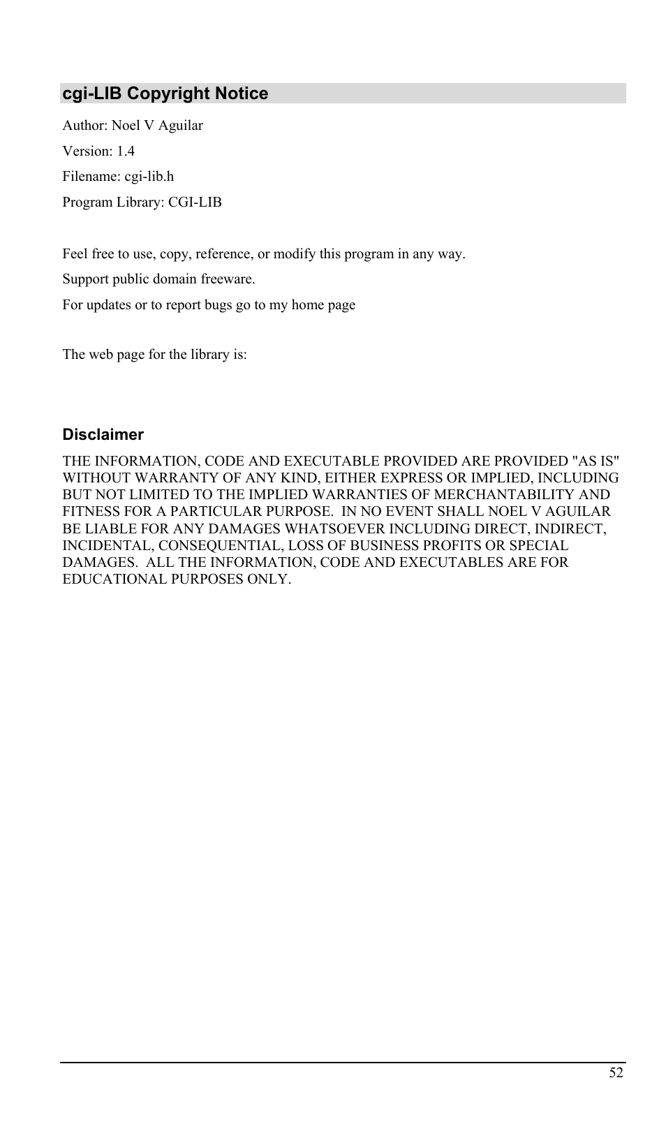 Cgi-lib copyright notice | LevelOne WCS-2000 User Manual | Page 55 / 67