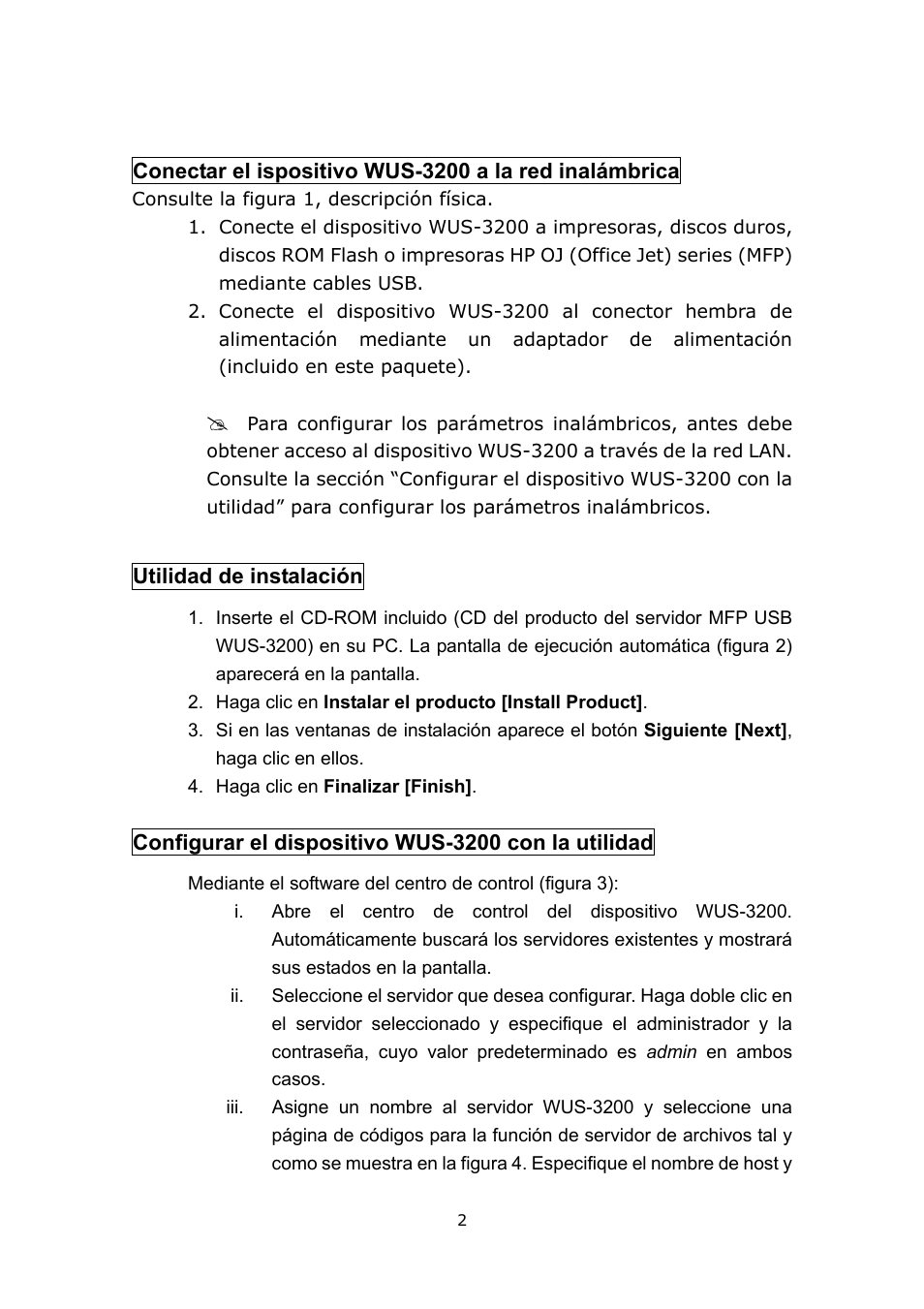 LevelOne 11g Wireless 2-port USB/MFP WUS-3200 User Manual | Page 26 / 54