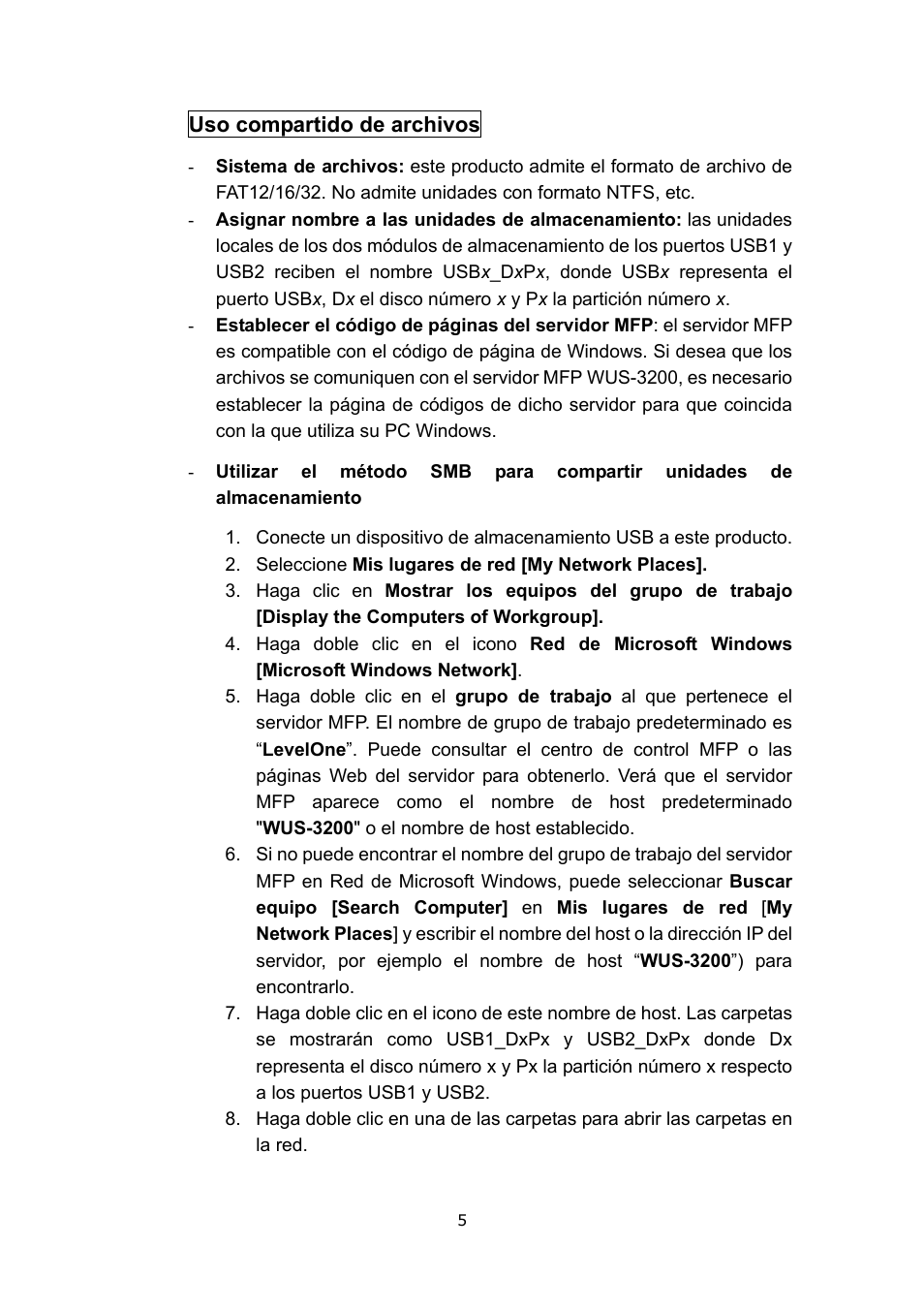 LevelOne 11g Wireless 2-port USB/MFP WUS-3200 User Manual | Page 29 / 54