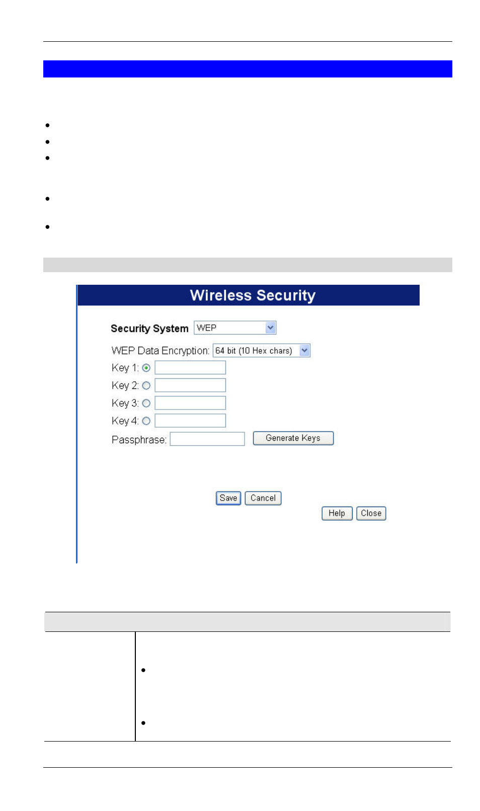 Wireless security, Wep wireless security, Data - wep screen | LevelOne WBR-6000 User Manual | Page 24 / 92