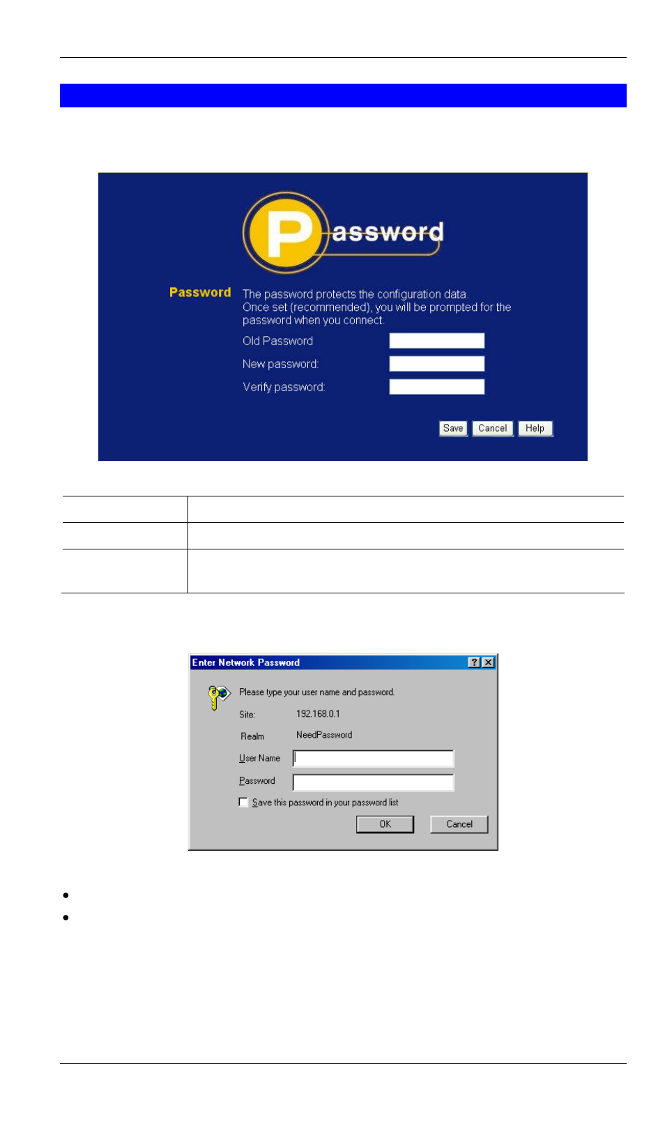 Password screen | LevelOne WBR-6000 User Manual | Page 28 / 92