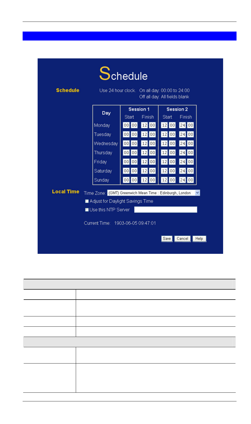 Schedule, Data - schedule screen | LevelOne WBR-6000 User Manual | Page 72 / 92