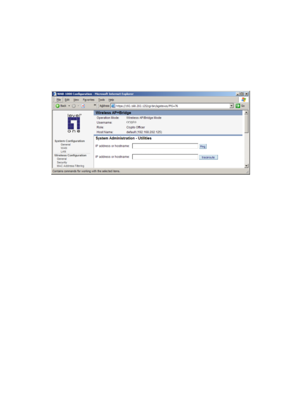 Utilities | LevelOne WAB-1000 User Manual | Page 44 / 59