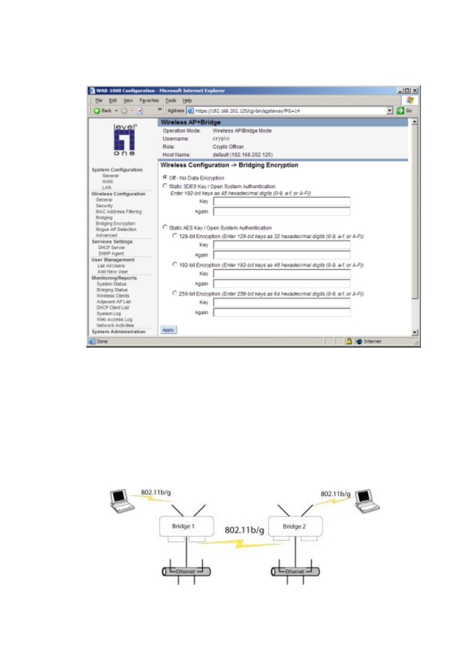 Set up bridging type | LevelOne WAB-1000 User Manual | Page 48 / 59