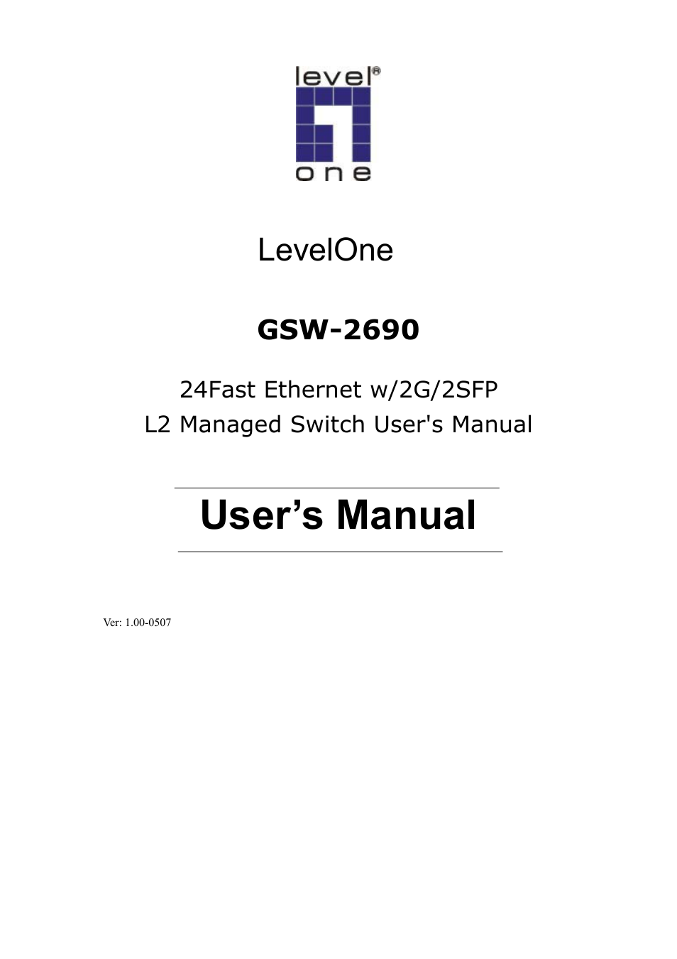 LevelOne ProCon GSW-2690 User Manual | 265 pages