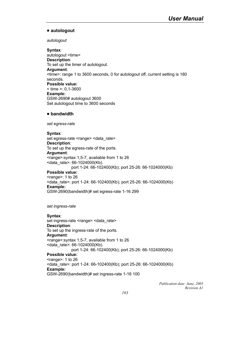 User manual | LevelOne ProCon GSW-2690 User Manual | Page 167 / 265