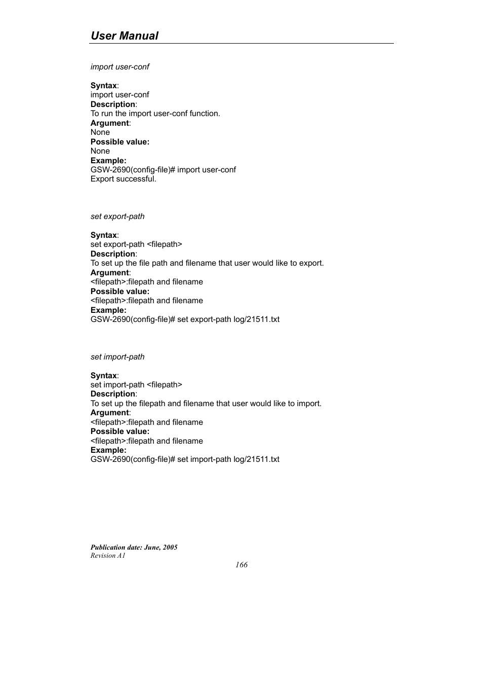 User manual | LevelOne ProCon GSW-2690 User Manual | Page 170 / 265