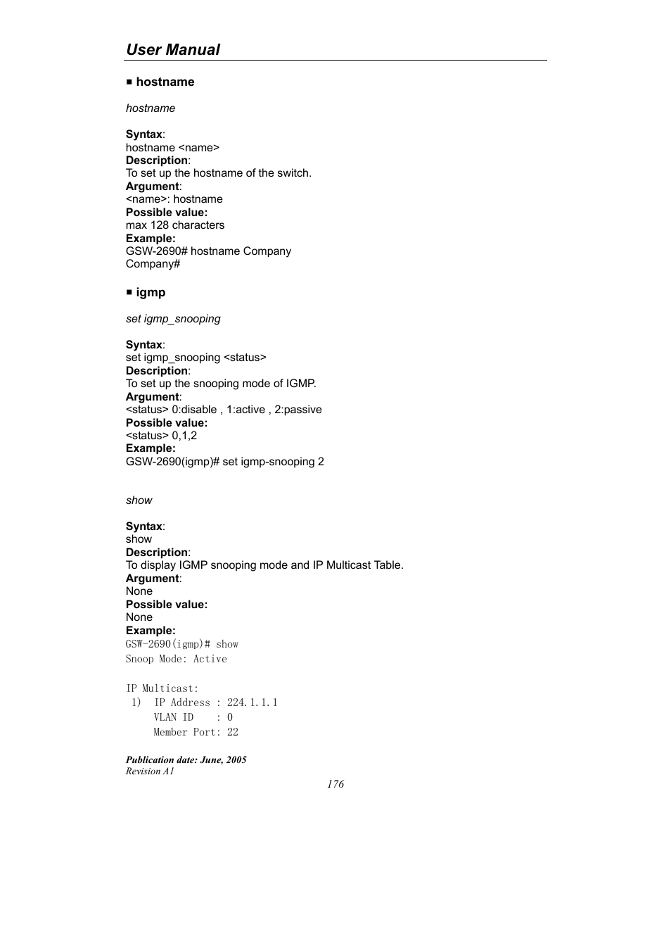 User manual | LevelOne ProCon GSW-2690 User Manual | Page 180 / 265