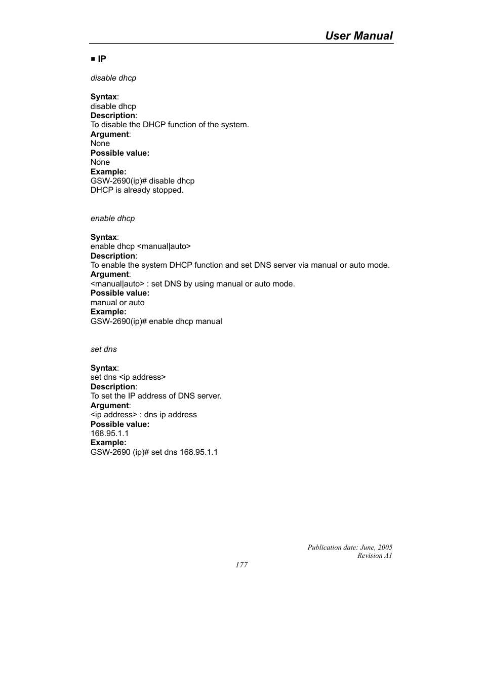 User manual | LevelOne ProCon GSW-2690 User Manual | Page 181 / 265