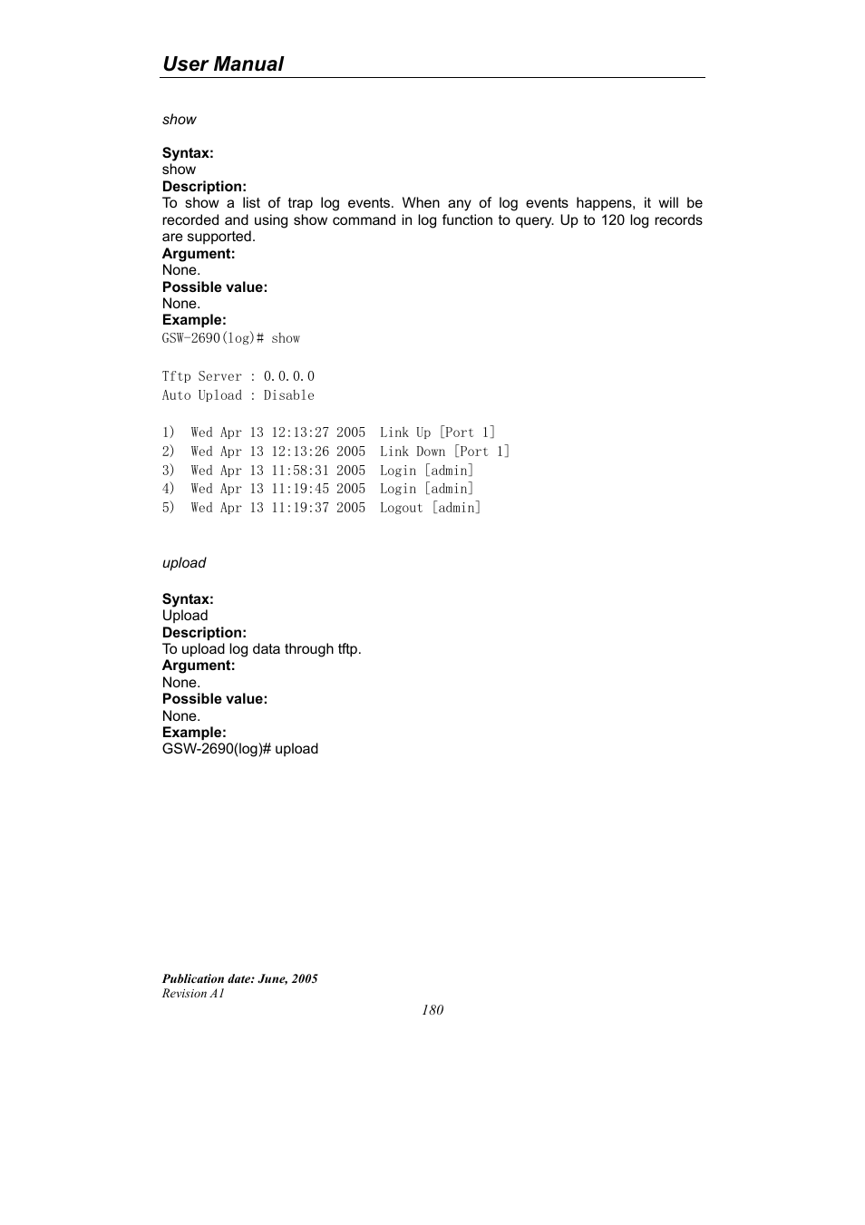 User manual | LevelOne ProCon GSW-2690 User Manual | Page 184 / 265