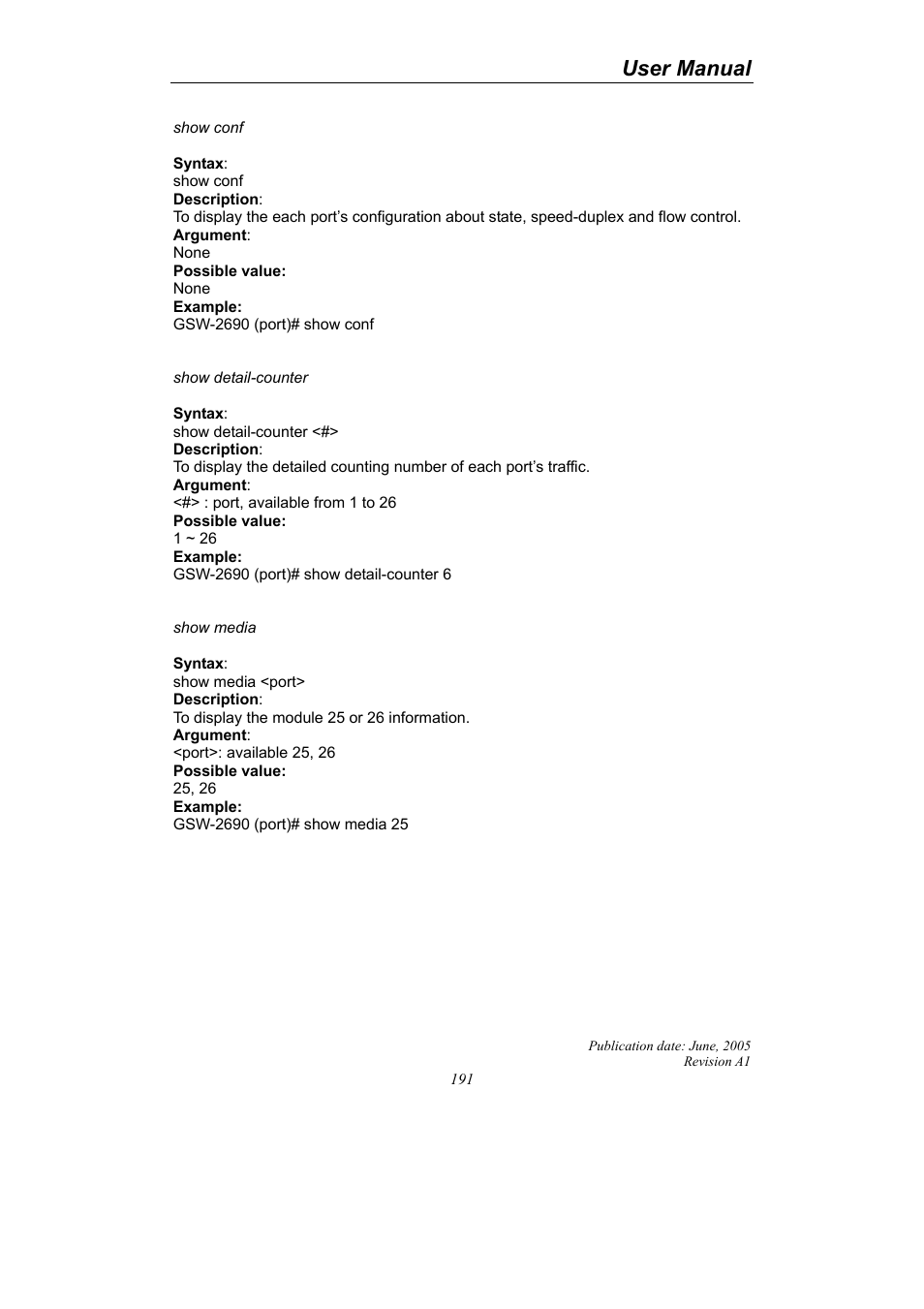 User manual | LevelOne ProCon GSW-2690 User Manual | Page 195 / 265