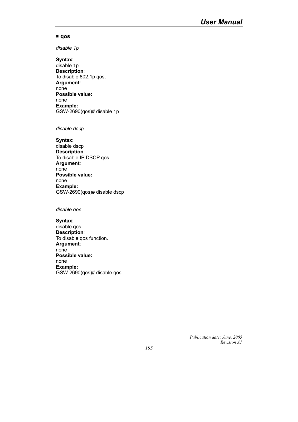 User manual | LevelOne ProCon GSW-2690 User Manual | Page 197 / 265