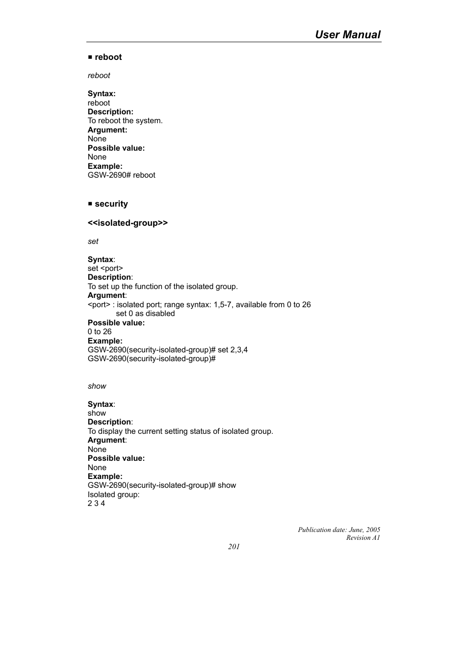 User manual | LevelOne ProCon GSW-2690 User Manual | Page 205 / 265