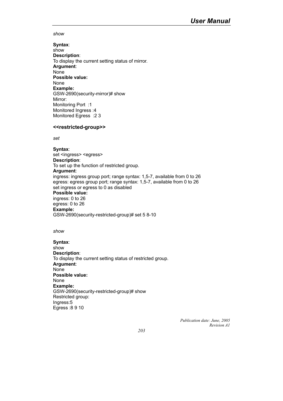 User manual | LevelOne ProCon GSW-2690 User Manual | Page 207 / 265