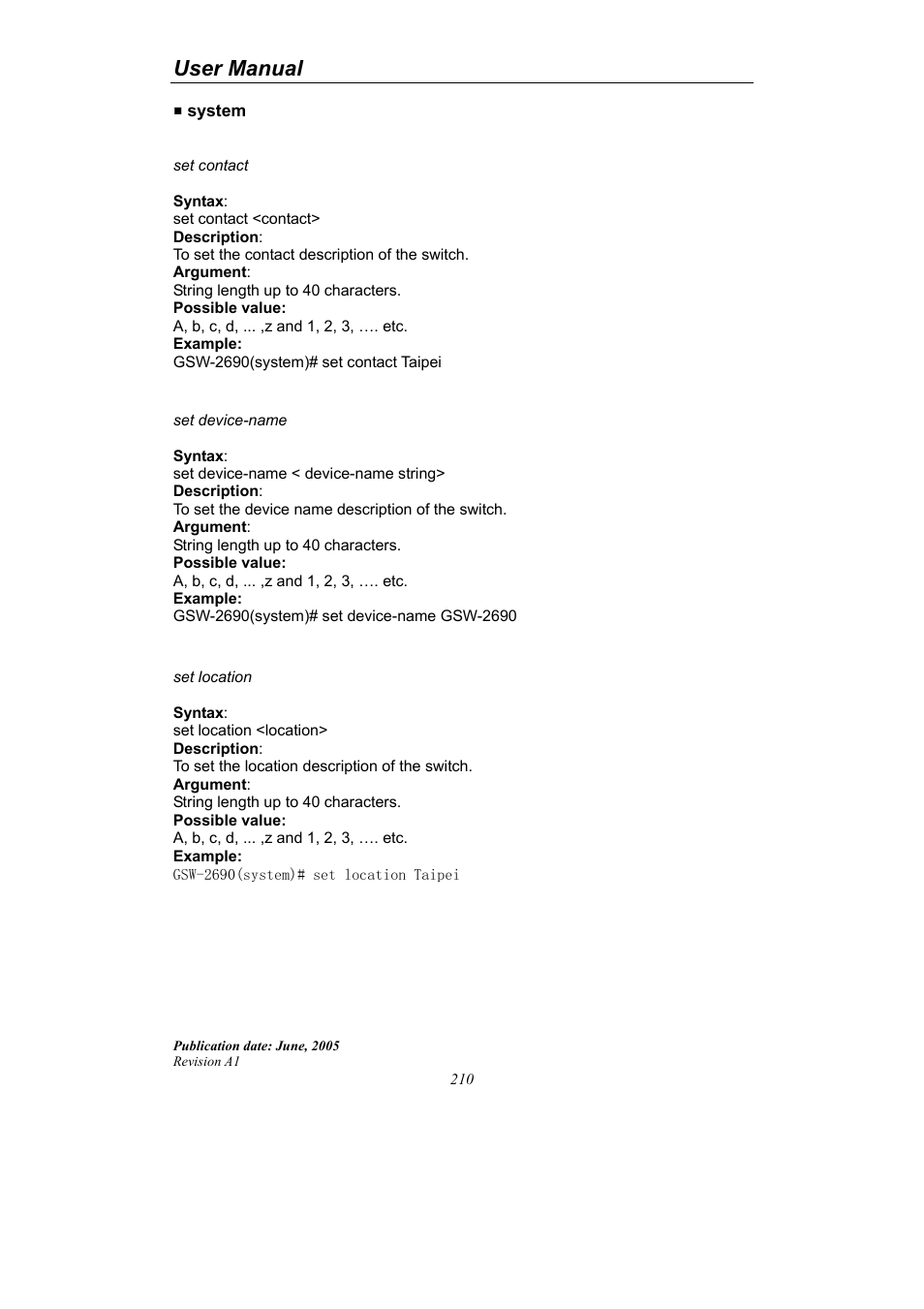 User manual | LevelOne ProCon GSW-2690 User Manual | Page 214 / 265