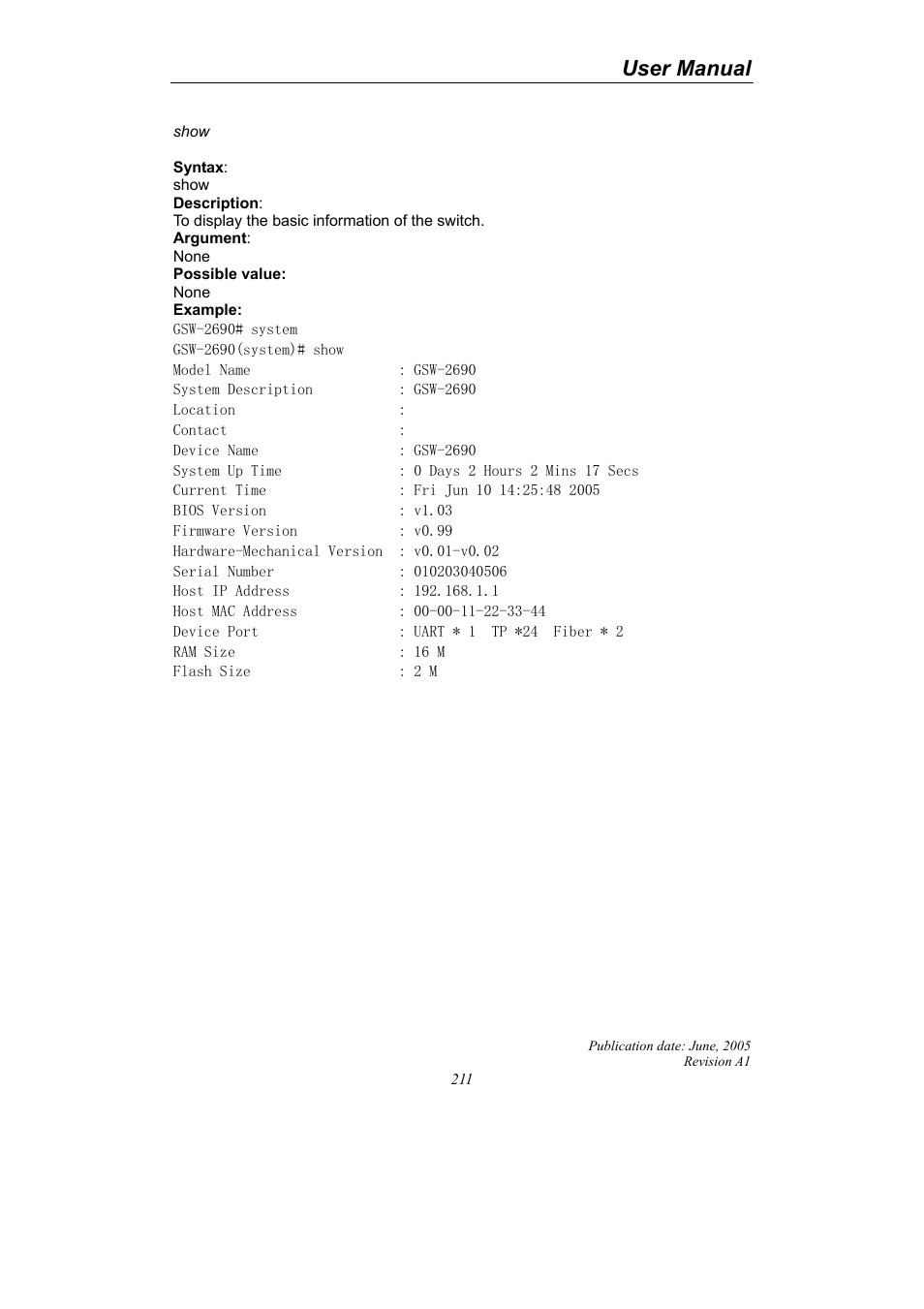User manual | LevelOne ProCon GSW-2690 User Manual | Page 215 / 265