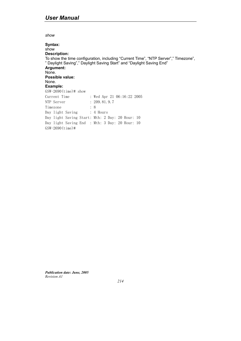 User manual | LevelOne ProCon GSW-2690 User Manual | Page 218 / 265