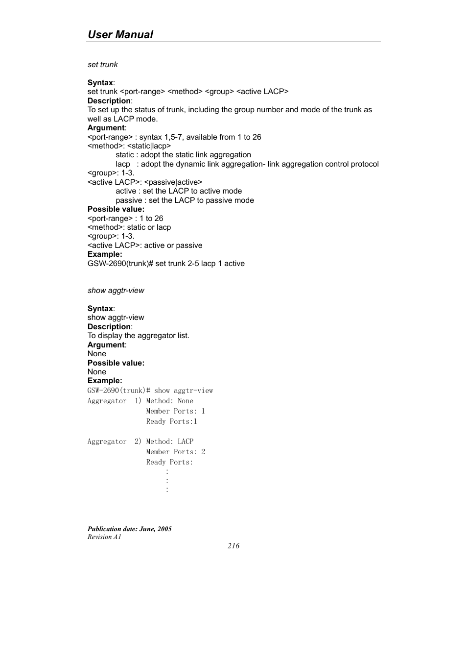User manual | LevelOne ProCon GSW-2690 User Manual | Page 220 / 265