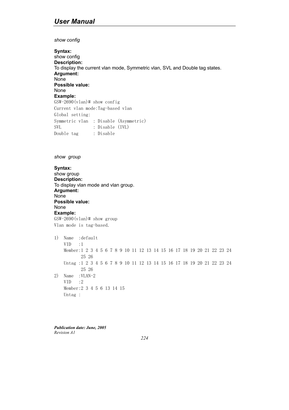 User manual | LevelOne ProCon GSW-2690 User Manual | Page 228 / 265