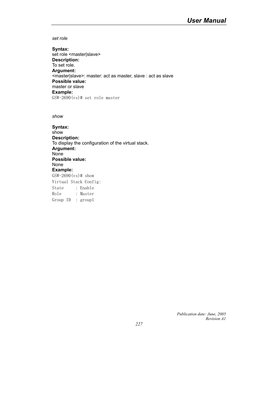 User manual | LevelOne ProCon GSW-2690 User Manual | Page 231 / 265