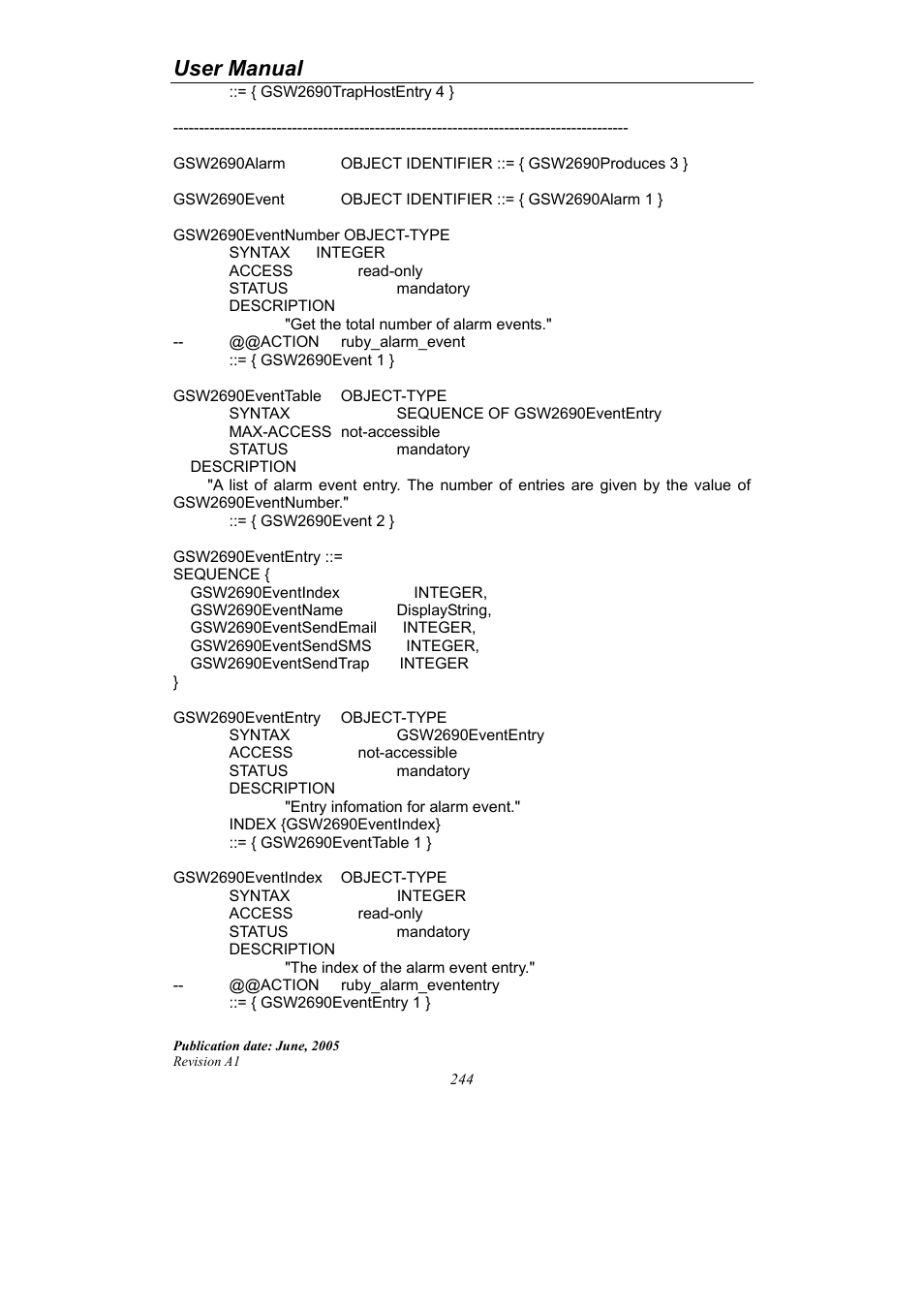 User manual | LevelOne ProCon GSW-2690 User Manual | Page 248 / 265