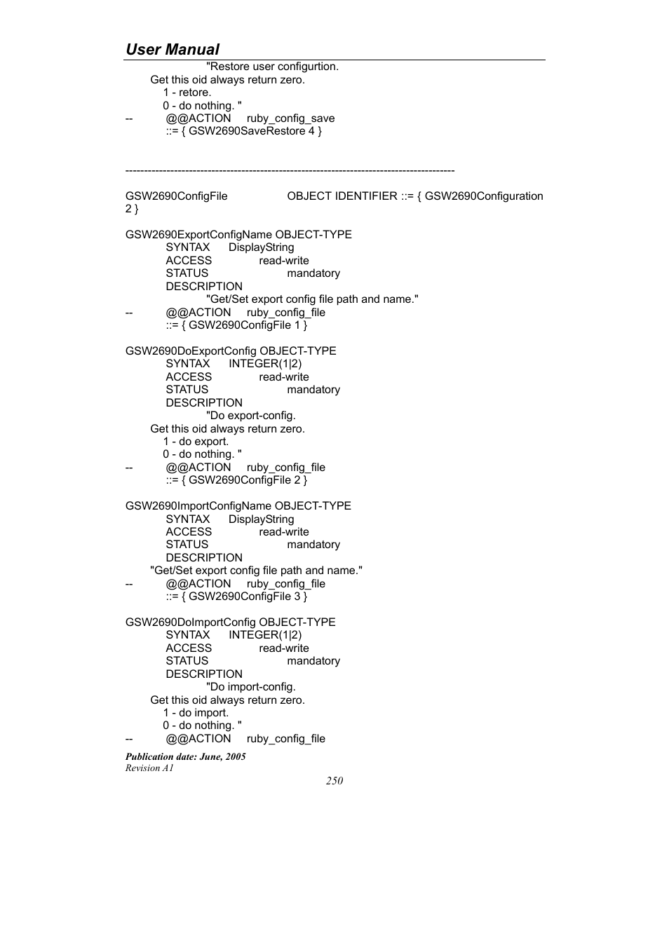 User manual | LevelOne ProCon GSW-2690 User Manual | Page 254 / 265
