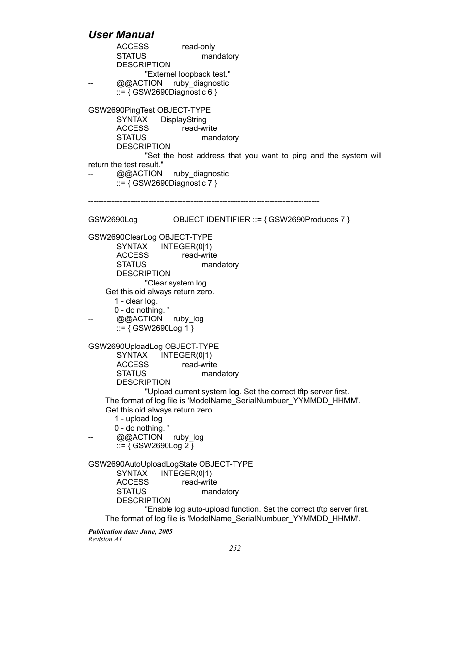 User manual | LevelOne ProCon GSW-2690 User Manual | Page 256 / 265