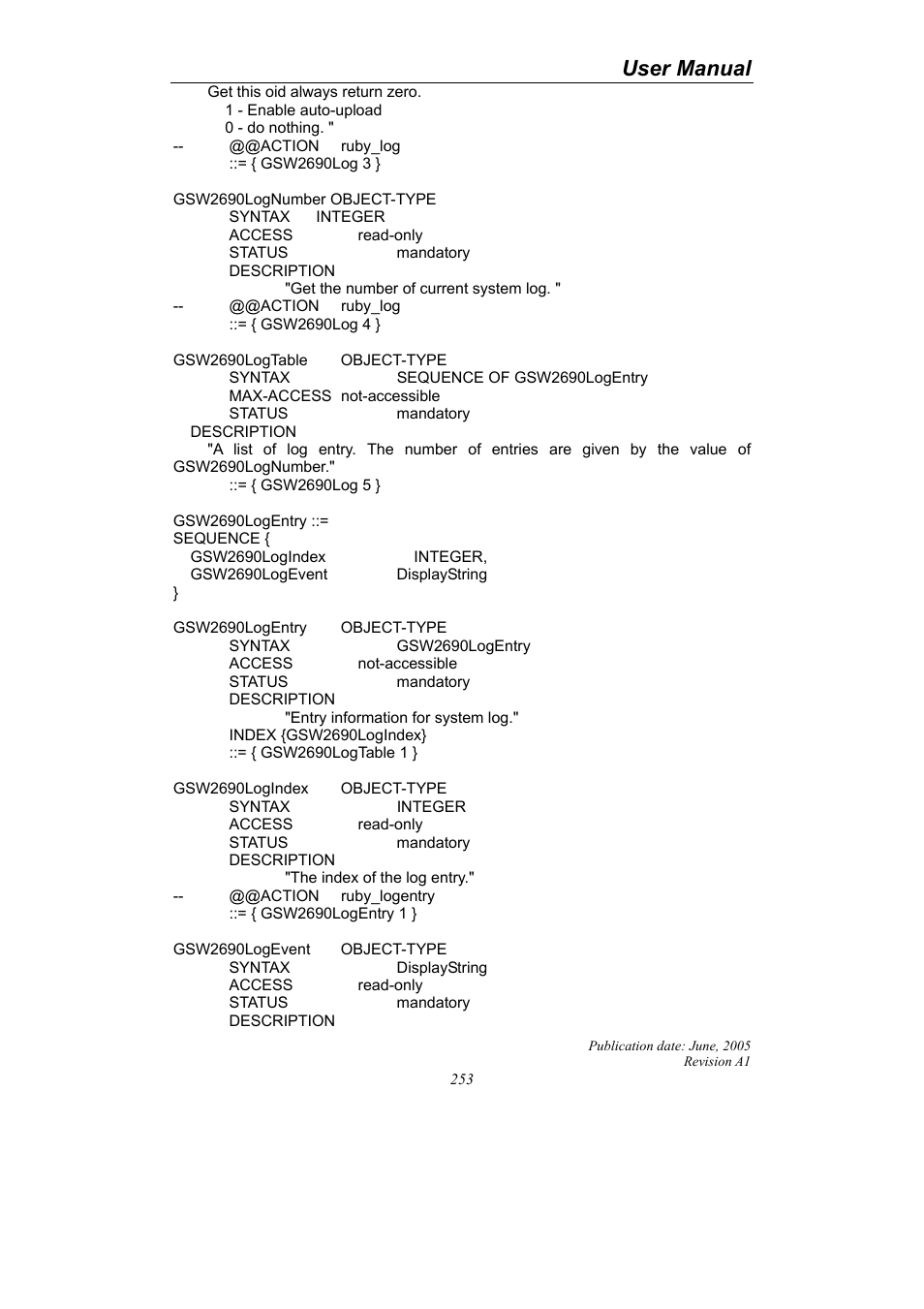 User manual | LevelOne ProCon GSW-2690 User Manual | Page 257 / 265