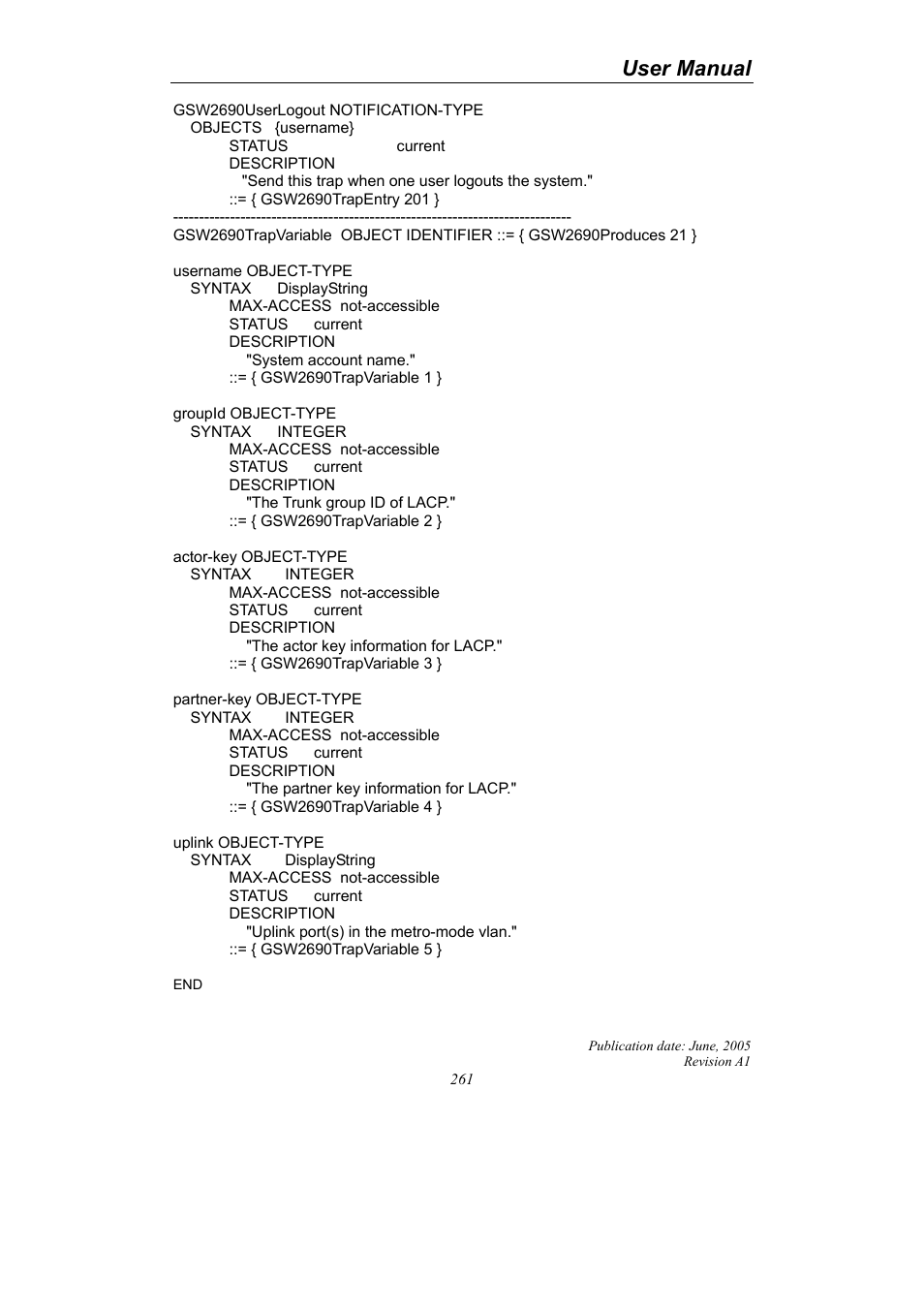 User manual | LevelOne ProCon GSW-2690 User Manual | Page 265 / 265