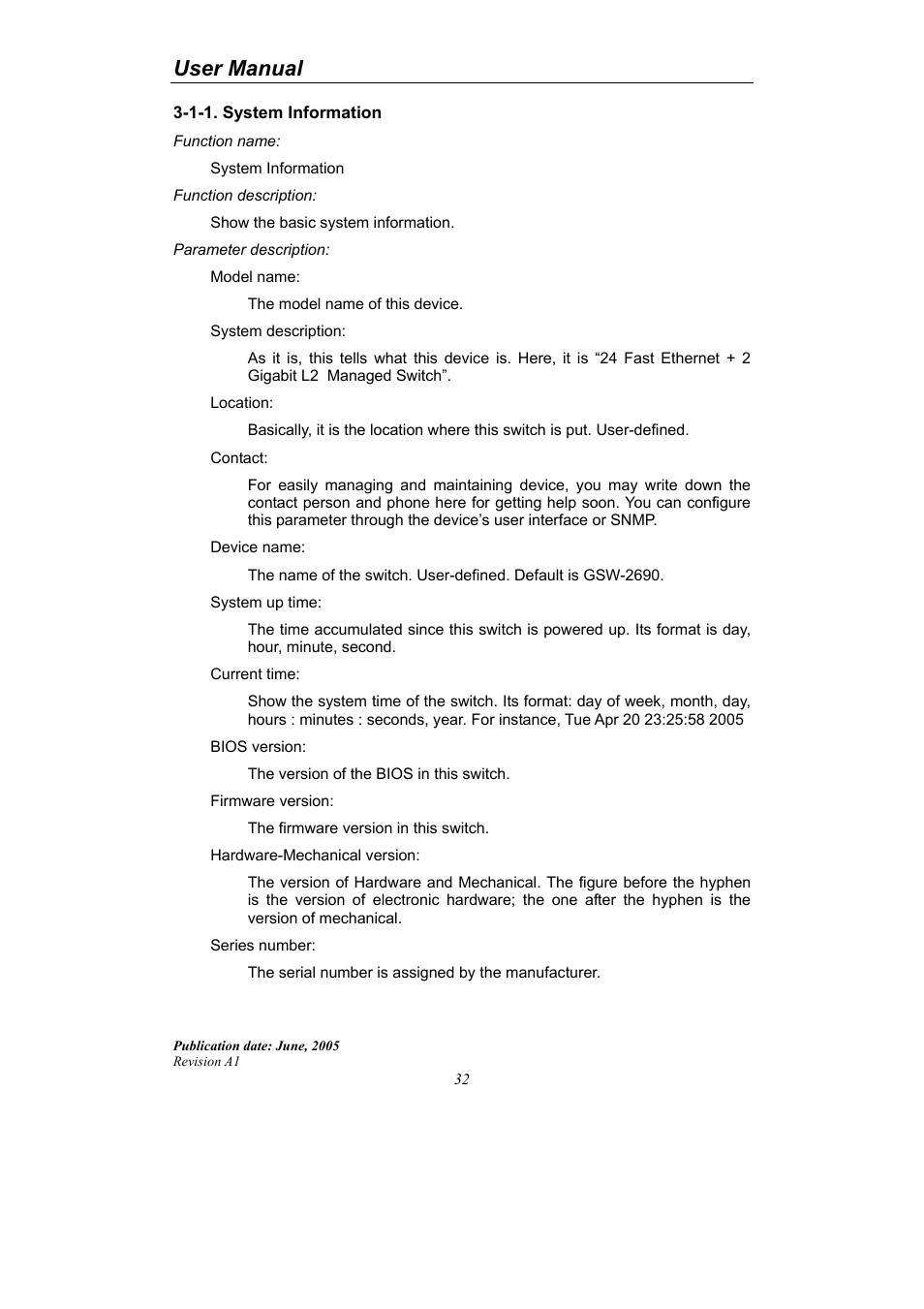 User manual | LevelOne ProCon GSW-2690 User Manual | Page 36 / 265