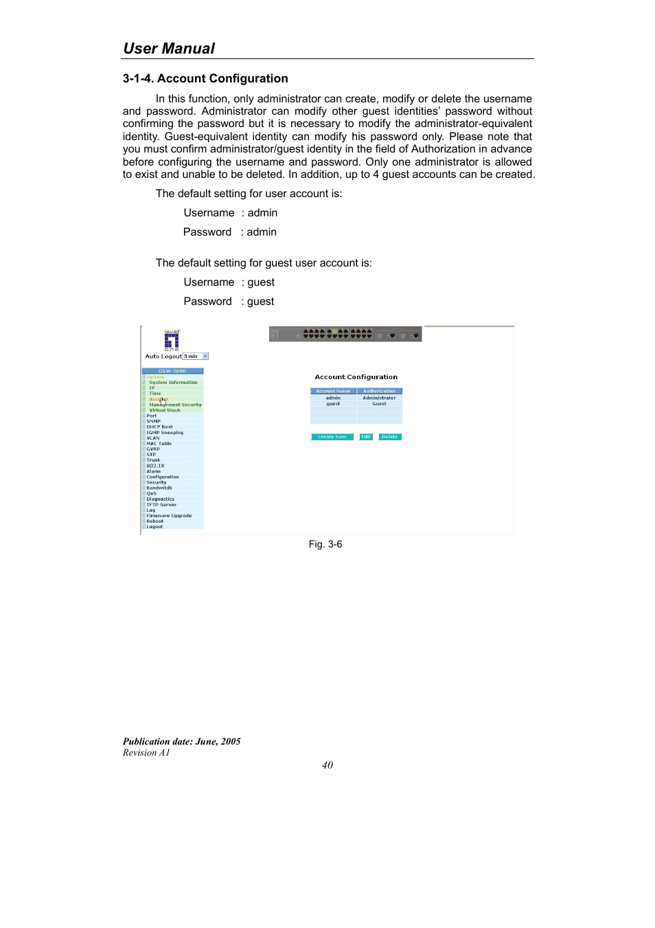 User manual | LevelOne ProCon GSW-2690 User Manual | Page 44 / 265